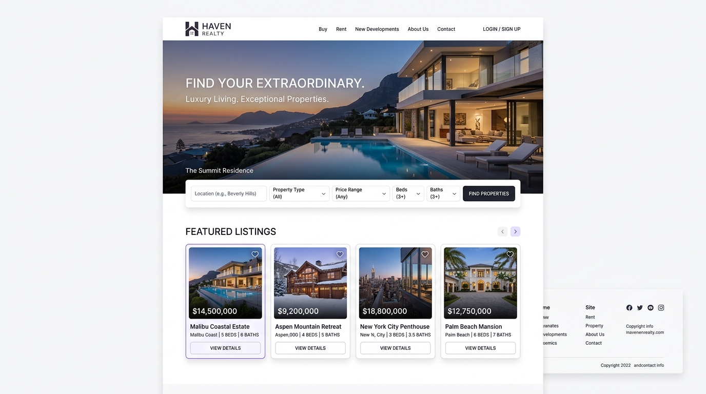 Real Estate & Property Agency Website Preview